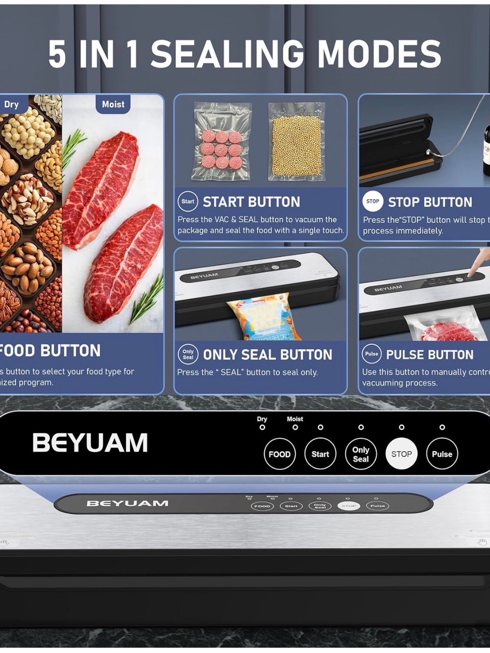 BEYUAM Vacuum Food Sealer - Picture 2 of 8